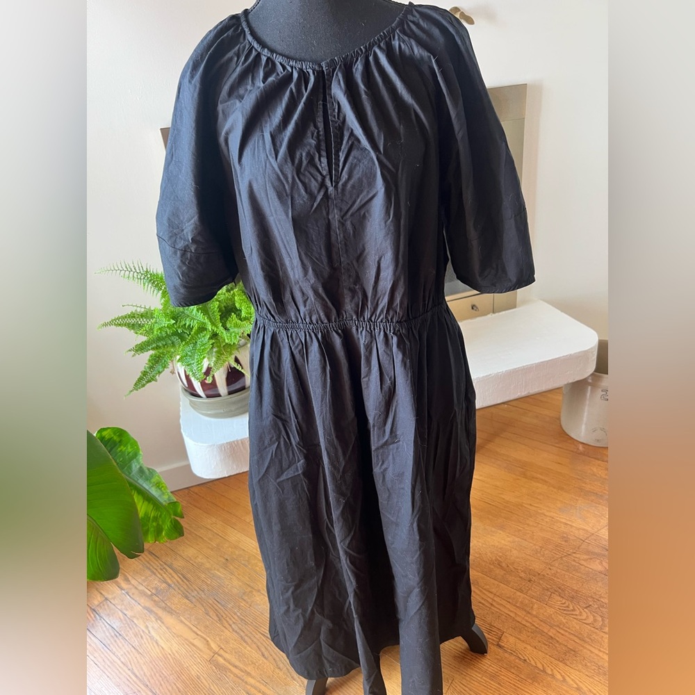 GAP Elegant 100% Cotton Puff Sleeve Dress